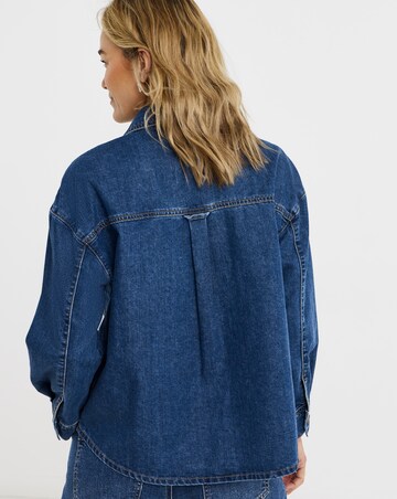 Dark Blue Denim Polo Shirt