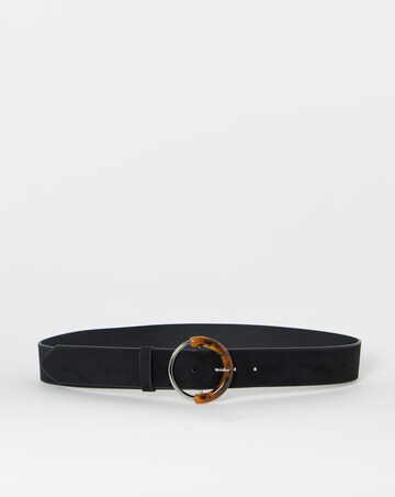 Suedette Faux Tortoise Buckle Belt