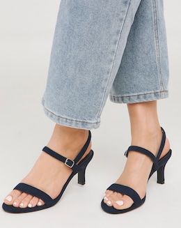 Dora Barely There Classic Kitten Heel Sandal - Extra Wide Fit (EEE)