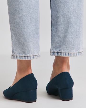 Valentina Low Wedge Court Shoe Wide E Fit
