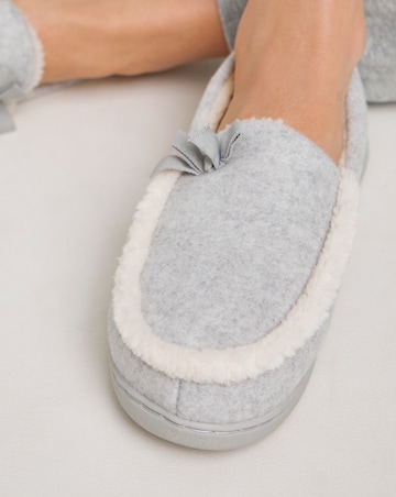 Loretta Ballet Slipper With Bow - Wide Fit (E)