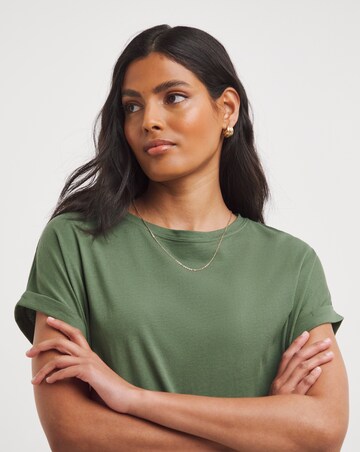Dark Khaki Relaxed Longline Top