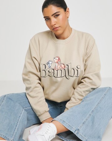 Simply Be Sand Bambi License Sweatshirt