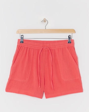 Blush Pink Cheesecloth Shorts