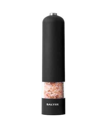 Salter Matte Black Electronic Mill Set