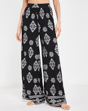 Joe Browns Print Beach Trousers Black Multi