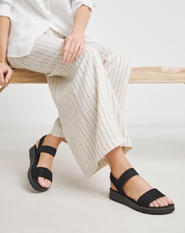 Simply Be Vanya Stretchy Strap Sandals - Wide Fit (E)
