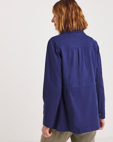 Navy Stretch Utility Jacket