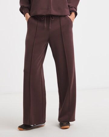 Anthology Wide Leg Joggers With Satin Trims