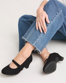 Vallie Mary Jane Heeled Shoe - Wide Fit (E)