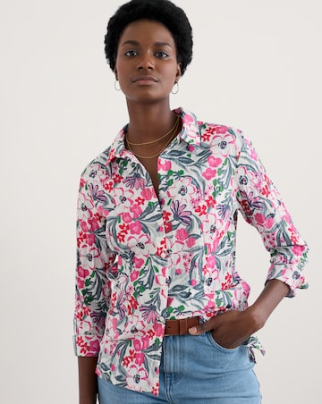 Seasalt Cornwall Larissa Shirt Garden Flowers Chalk
