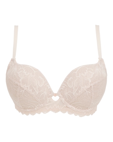 Figleaves Isla Lace Underwired Sweetheart T Shirt Bra B-H - Blush
