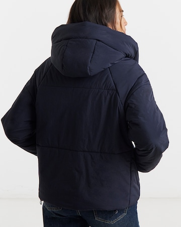 Navy Funnel Neck Padded Ciat