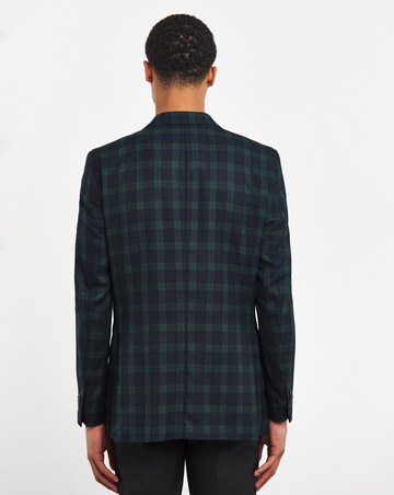 Tonal Tartan Check Suit Jacket