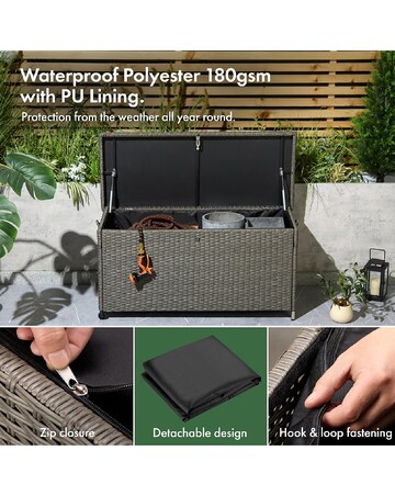 VonHaus Bali 290L Waterproof Outdoor Cushion Storage Box