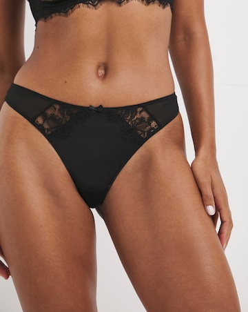 Figleaves Pulse Lace Thong Black