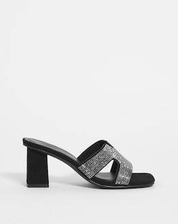 Joanna Hope Diamante Block Heel Sandal - Extra Wide Fit (EEE)