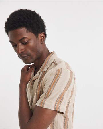 Reg Length Pointelle Revere Collar Shirt