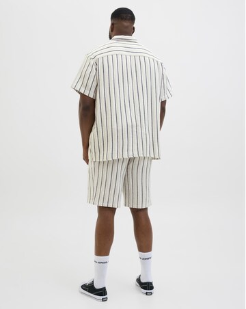 Jack & Jones Coba Stripe Resort Shirt - Natural