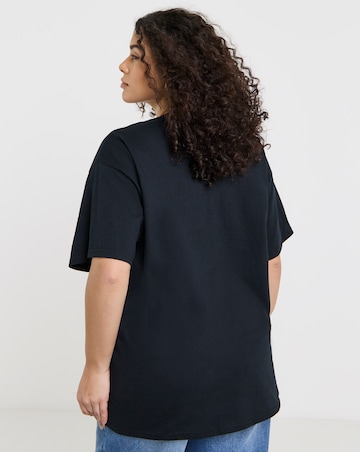 Black Diamante Zebra Lips T-Shirt