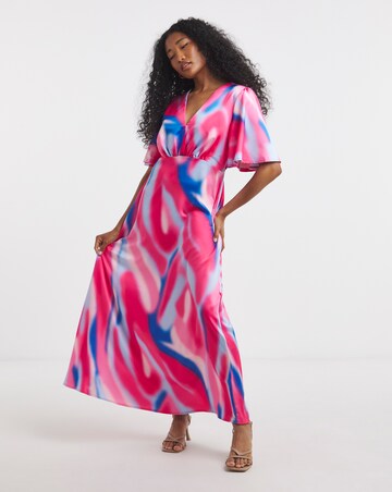 Twisted Wunder Grace Satin Maxi Dress