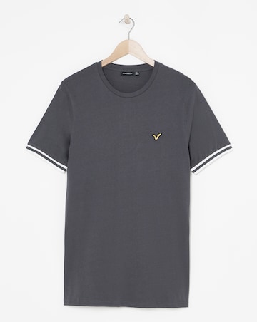 Voi Contrast Sleeve Cuff T-Shirt Long Length