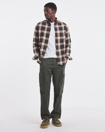 Timberland Mid-Weight Flannel Check Shirt - Brown