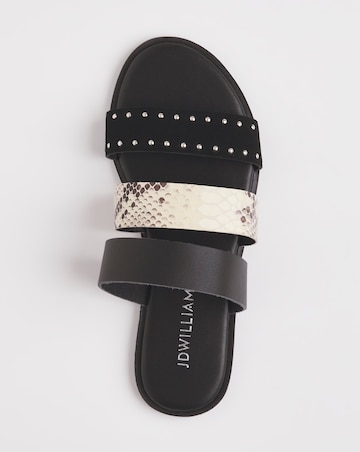 3 Strap Leather Mule EEE Fit