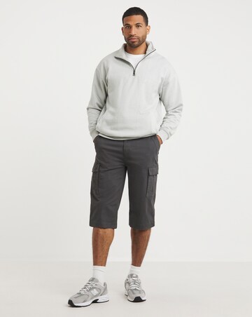 3/4 Length Cotton Stretch Cargo Short