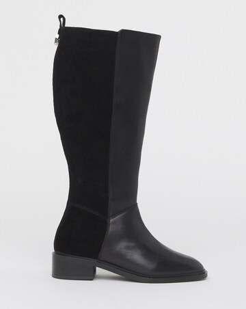 Fiona Leather and Suede Mix Riding Boots - Wide Fit (E) & Curvy Calf