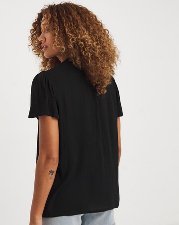 Crinkle Ladder Insert Blouse