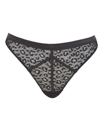 Figleaves Pimlico Thong - Black Leopard