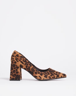 Block Heeled Court Shoe - Extra Wide Fit (EEE)