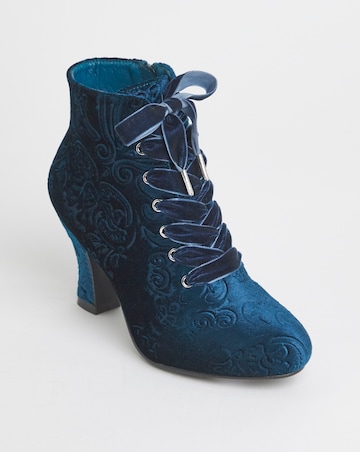Joe Browns Velvet Lace Up Bootie EEE Fit