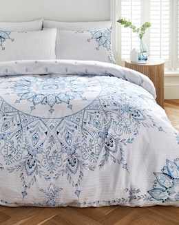 Paisley Print Crinkle Duvet Cover Set