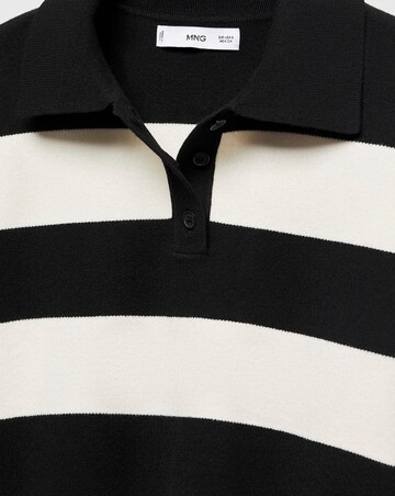 Mango Striped Polo - Neck Sweater