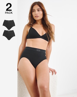 Sloggi (2 Pack) Cotton Double Comfort Maxi Knickers Black