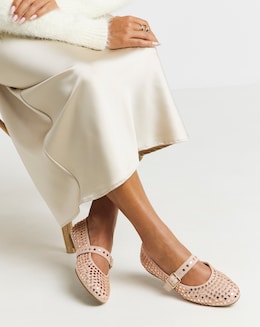 Addison Diamante Mary Jane Shoes - Wide Fit (E)