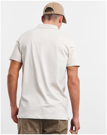 Pure Cotton Jersey Pocket Polo Long Length- Stone Grey