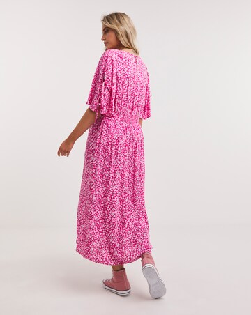 Nobody's Child Elka Heart Print Midi Dress