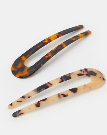 Accessorize 2pk Tort French Hair Pins