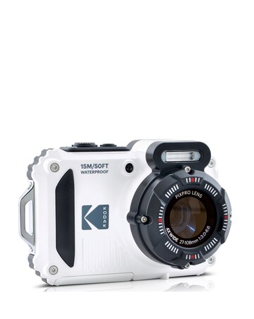 Kodak PIXPRO WPZ2 16MP 4x Zoom Tough Camera - White + 32GB Micro SD + Case
