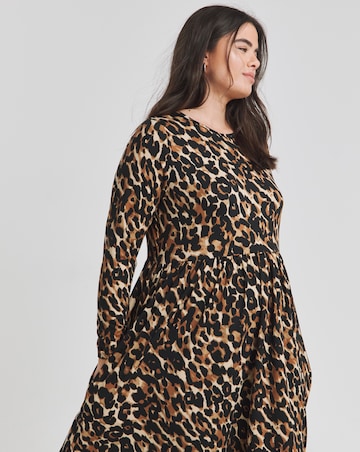 Leopard Supersoft Pocket Midi Dress