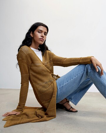 Mango Side Slit Cardigan