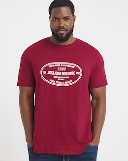 Jack &amp; Jones York Logo T-Shirt - Red