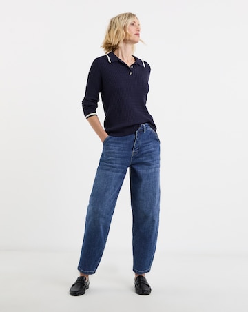 Contrast Cable Collar Jumper