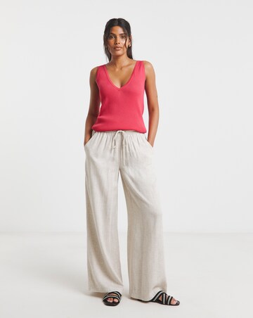 Simply Be Pink V Neck Ribbed Knit Vest