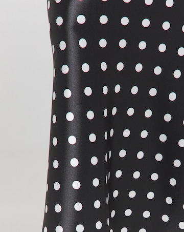Simply Be Polka Dot Satin Midaxi Skirt
