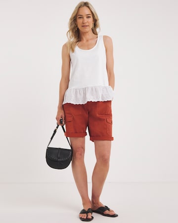 White Broderie Vest