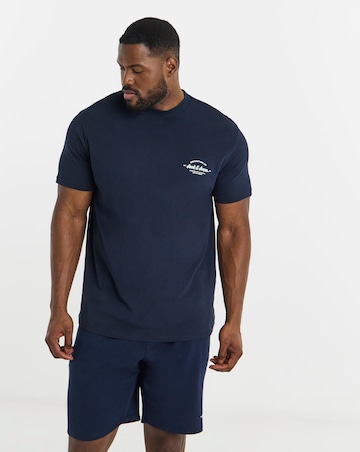 Jack & Jones Brandon Logo T-Shirt & Short Set - Navy